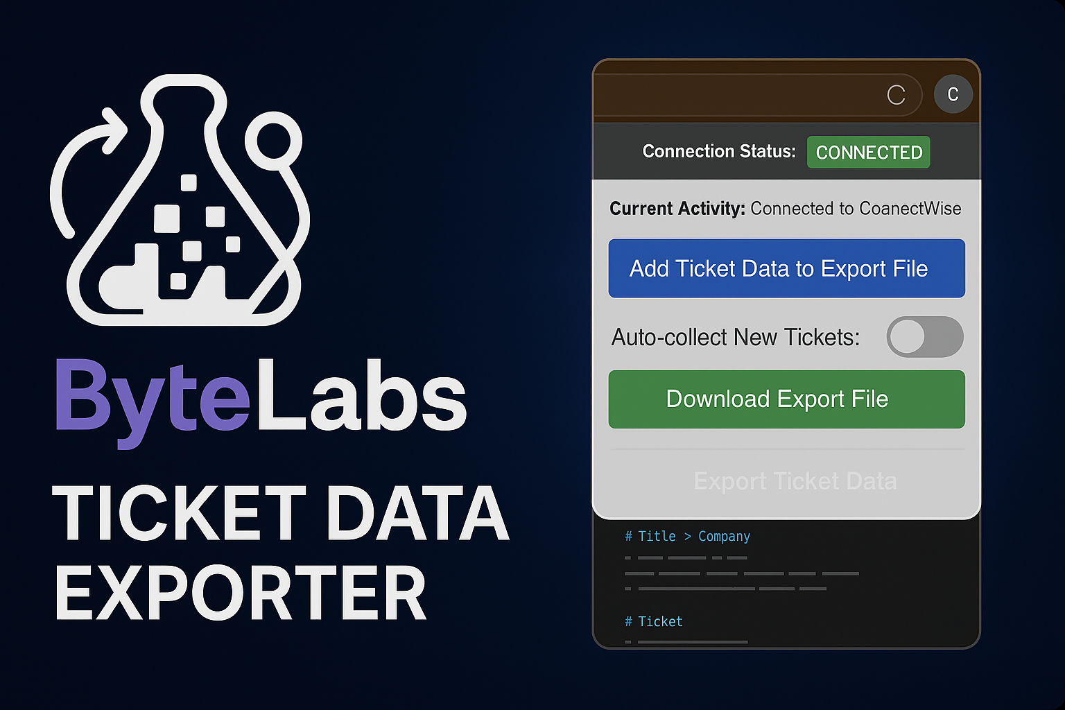 ConnectWise Ticket Data Exporter